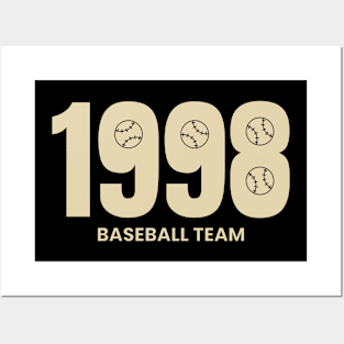 baseball team est 1998 Posters and Art